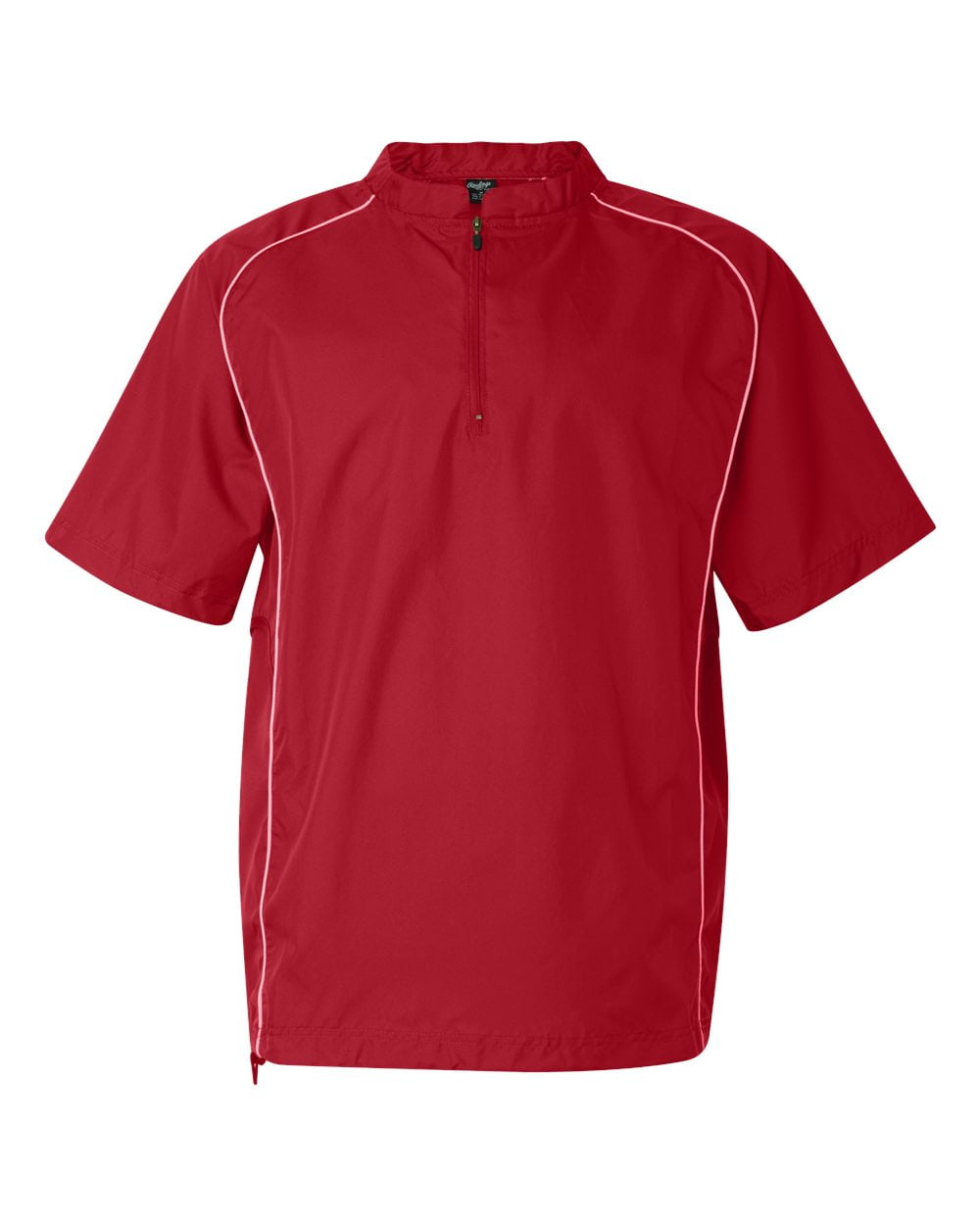 Rawlings Mens S-3XL Short Sleeve 1/4 Zip Baseball Pullover Wind Shirt Jacket Top 