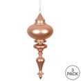 thumbnail image 2 of Vickerman 8" Rose Gold Matte Finial Ornament, Pack of 3, 2 of 3