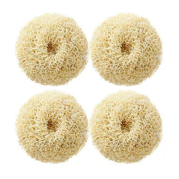 Fiudx Cepillo de Limpieza de Fibra, Juego de Cepillos Multiusos Reemplazables, Material de Fibra No Tejida, Elimina Suciedad y Óxido Difíciles, Limpieza de Cocina y Hogar, Paquete de 4, Fácil de Usar