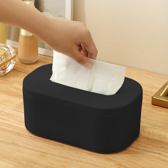 Organizador de Pañuelos de Plástico para Uso Facial, 21 X 13 X 9 Cm, Blanco/Azul/Verde/Naranja/Gris, Ideal para Encimeras de Tocador de Cocina, Baño, Dormitorio o Mesa.