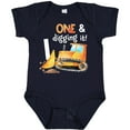 thumbnail image 3 of Inktastic One and Digging It Bulldozer 1st Birthday Boys or Girls Baby Bodysuit, 3 of 5