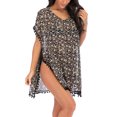 thumbnail image 2 of SAYFUT Plus Size Swimwear Cover ups Juniors' Bathing Suit Cover up Beach Bikini Wrap Swimsuit Dress Trim Kaftans Loose Beachwear, 2 of 8