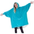 thumbnail image 1 of The Comfy Original Oversized Microfiber Wearable Blanket for Adults, Aqua, 1 of 9