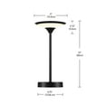 thumbnail image 3 of Globe Electric 91006575 Beauregard 12" Tall Led Torchiere Rechargeable Outdoor Lamp -, 3 of 7