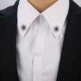 thumbnail image 3 of 2PCS Collar Brooch Stylish Rhinestone Rudder Collar Pin Brooch Pin Jewelry Brooch for Men Women, 3 of 7