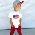 thumbnail image 3 of LNMQLPDBS Kids Summer Shirts 4th of July Red White Blue USA Flag Printed Tees Short Sleeve Crewneck Casual Tops for Independence Day Unisex Baby Clothes White 2 Years, 3 of 6