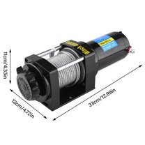 Oversea 4000lb Electric WINCH 12V 15m Steel Cable Winch for Car Quad Bike Auto ATV Trailer
