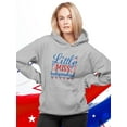 thumbnail image 2 of Little Miss Independent Hoodie Women -Image by Shutterstock, Female Small, 2 of 4
