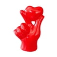 thumbnail image 4 of Amo a la estatua de gesto de mano de la mano de la mano del día de San Valentín versátil para de televisión adorno de escritorio Rojo, 4 of 8