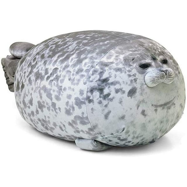 Almohada de foca Chubby Blob, lindo juguete de peluche con foca, animales de peluche, 23,6 pulgadas