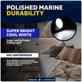 thumbnail image 4 of Five Marine Marine LED Interior Dome Light, 2 Pack, 6 Inch Boat Ceiling LED Lights, Round Cabin Light, Daylight White LED, On-Off Switch, 12V, Surface Mount for Boat Truck RV Trailer Home - FO2625-M2, 4 of 7