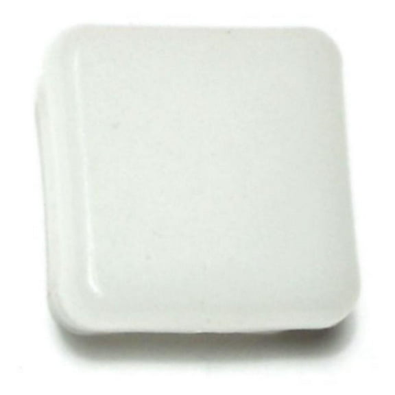 1" White Plastic Inside Square Caps (8 pcs.)