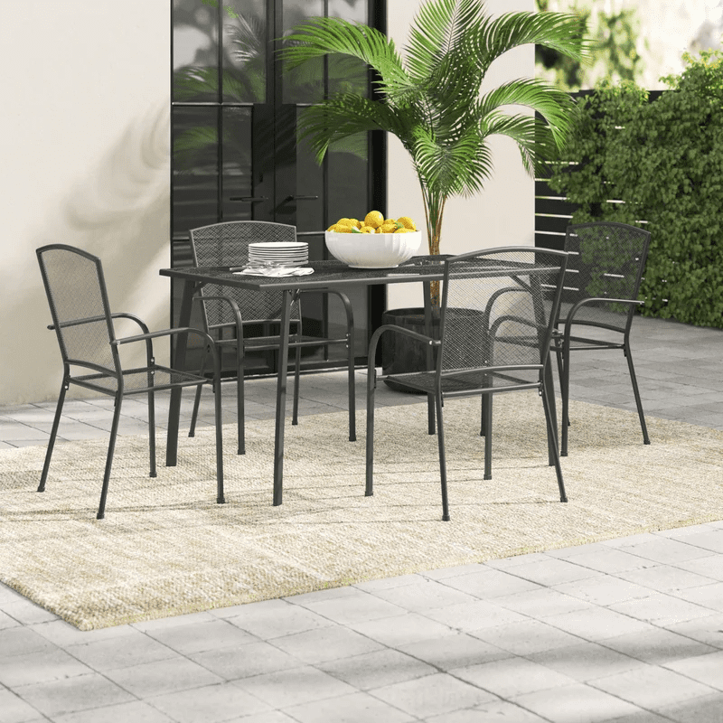 Buy YODOLLA 5Piece Metal Outdoor Patio Dining Set, Outdoor Metal