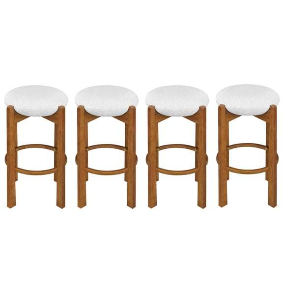 Tara Indoor Round Seat Bar Stool,Walnut