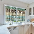 thumbnail image 6 of dinii Farmhouse Kitchen Curtains 36 Inch Length Country Brown Wooden Window Short Tier Curtains Over Sink Set of 2, White Doodle Rustic Vintage Small Kitchen Decor, 6 of 6