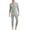 Grey, variant on Men's Cotton Thermal Underwear Union Suits Henley Onesies Base Layer (Black, M)