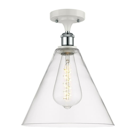 Innovations Lighting 516-1C-15-12 Berkshire Semi-Flush Berkshire 12" Wide Semi-Flush