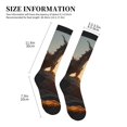 thumbnail image 2 of Lsque Seaside Sunset Cool Dragon Pattern Sport Compression Socks for Men & Women 15-20 mmHg Knee High Nurse Pregnant Running Medical and Travel Athletic, 2 of 6