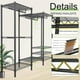 thumbnail image 5 of Perchero de Ropa Resistente, de Metal, Ajustable, de 8 Niveles, Extensible e Independiente, con 4 Barras para Colgar Ropa, Fácil de Montar,194H x 175L x 40W cm(Negro), 5 of 9