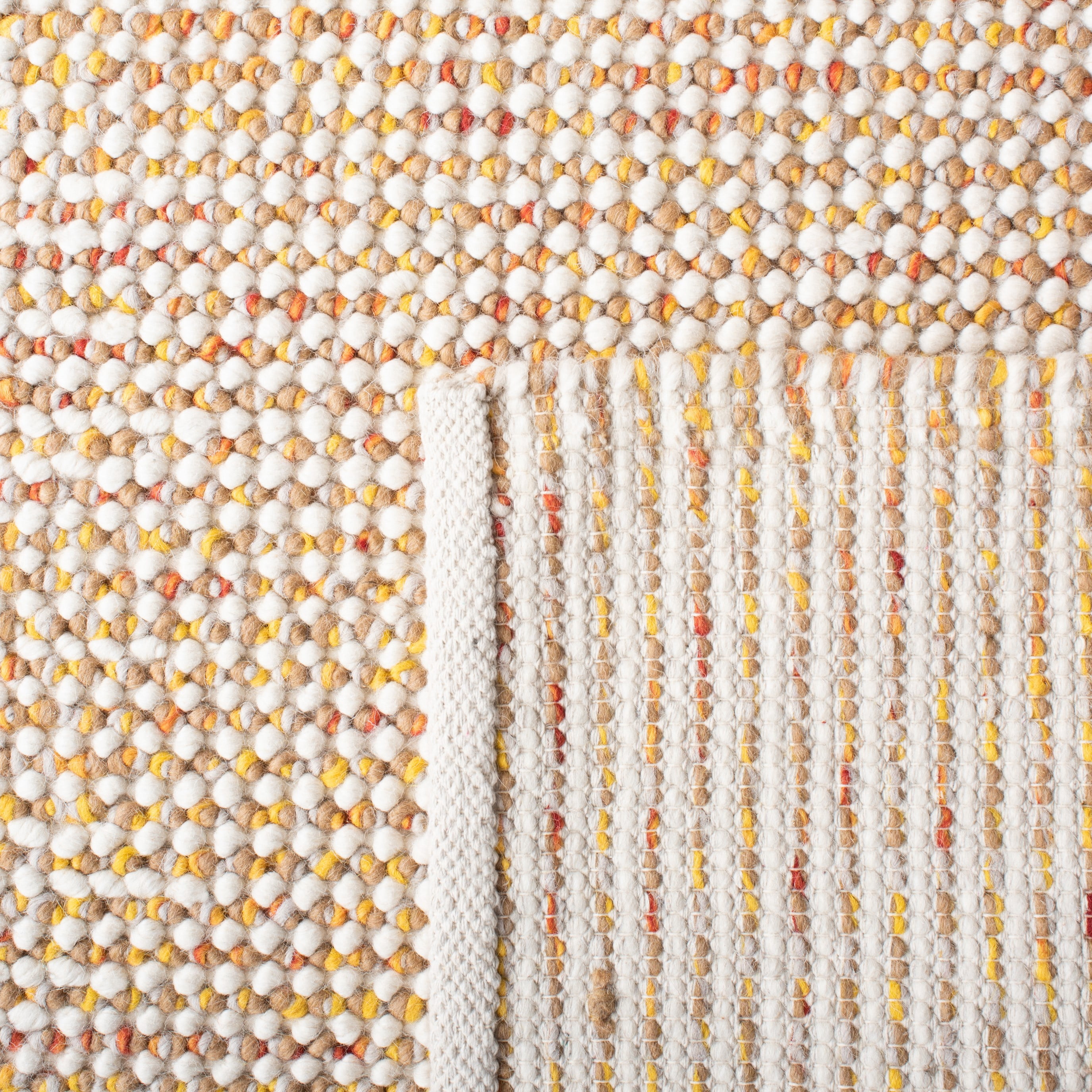 SAFAVIEH Vermont Windsor Solid Area Rug, Ivory/Gold, 3' x 5'