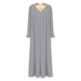 thumbnail image 4 of RUNQHUI Women’s Choir Robe Roman Cassock Flared Long Sleeves Pulpit Robe and Pastor Gray L, 4 of 5
