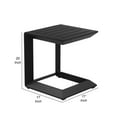 thumbnail image 5 of Kili 20 Inch Side End Table, Geometric Design, Jet Black Aluminum Frame- Saltoro Sherpi, 5 of 5