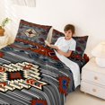 thumbnail image 3 of jejeloiu Bold Tribal Bed Sheets,Southwest Print Full Size Sheets For Boys,Red Gray,4-Piece,1 Flat Sheet, 1 Fitted Sheet and 2 Pillowcases, 3 of 6