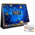 thumbnail image 5 of 2027 Desk Calendar, 12-Month Floral Desktop Flip Calendar, January to December Monthly Planner with Twin Wire Binding, Home Office Schedule Organizer, 5 of 8