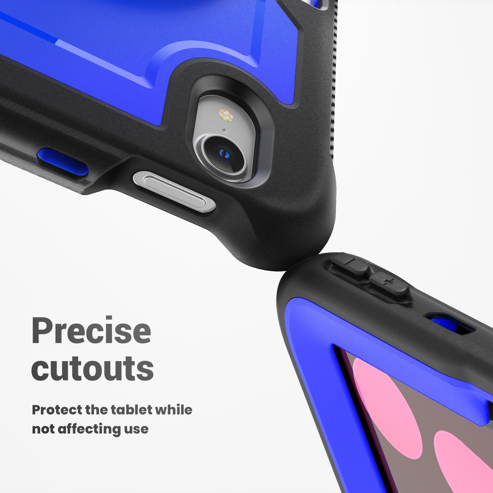 ELEHOLD Rugged Case For Apple iPad 11th(A16) 2025/10th Gen 2022,360 Rotating Stand Hand Strap Shoulder Strap Pencil Holder Full-Body Heavy Duty Shockproof Protective Case,Darkblue