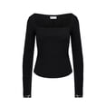 thumbnail image 3 of Jessica Simpson Women's and Women's Plus Aleera Ribbed Knit Top with Lace Trim, Sizes XS-4X, 3 of 6
