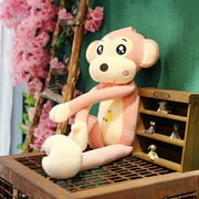 Gallickan Long Arms Monkey Plush Stuffed Animal, 15.7 Pink Hanging Stuffed Monkey with Long Hands, Cute Monkey Dolls Gifts For Family Friend And Children, Pink