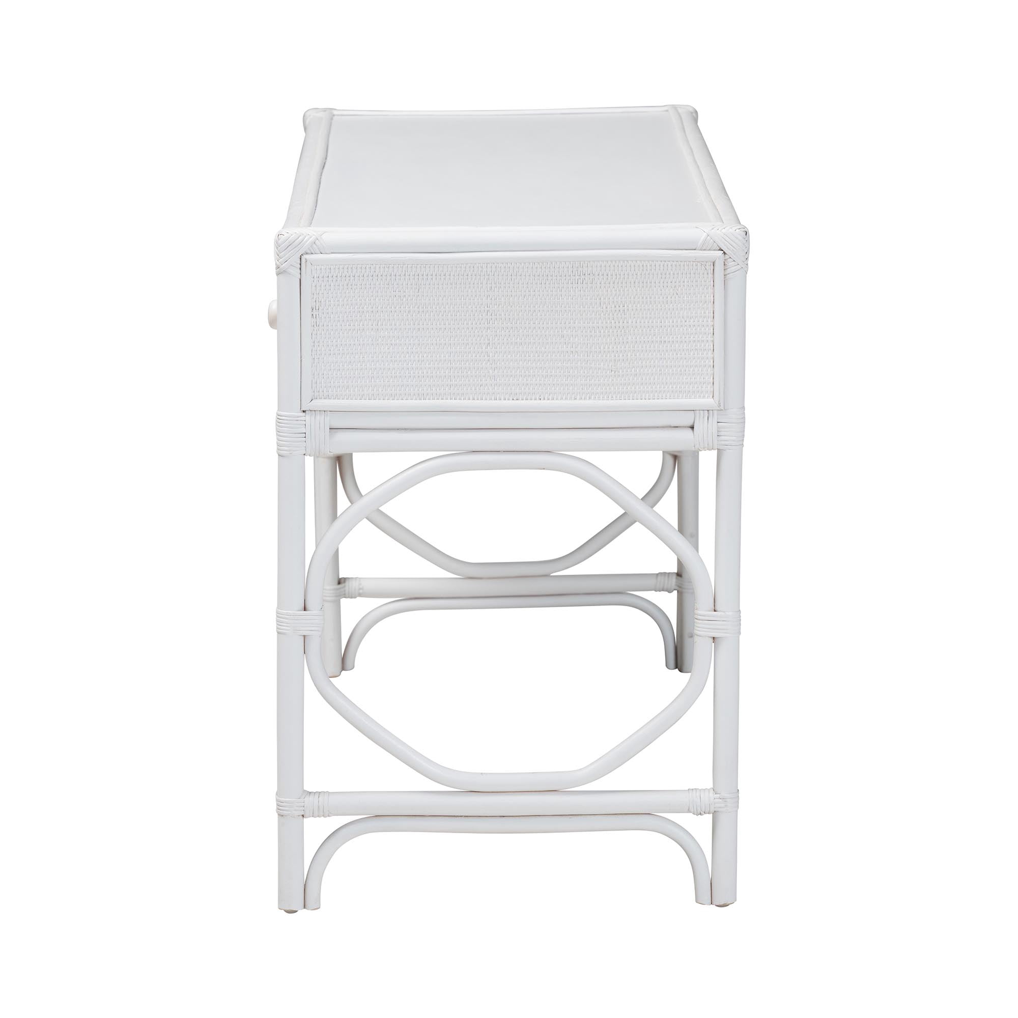 bali & pari Arben Boho Desk, 3-Drawer, White