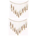 thumbnail image 2 of 2X Colgante de Pared de Macramé - Colgante de Pared Grande de Macramé Con Cuentas de Madera - Decoración de Pared para Dormitorio Y Sala de Estar Marrón, 2 of 6