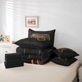 thumbnail image 5 of Manfei Neon Orange Gamepad Bedding Comforter Set 7pcs for Boy, Chic Honeycomb Abstract Queen Bedding Sets, Modern Video Game Reversible Queen Sheet Sets, Super Cozy Room Decor, 5 of 7