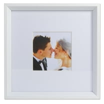 Lawrence Frames 5x5 Wide Border Matted Frame - Gallery White 10x10