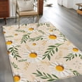 thumbnail image 2 of Area Rugs for Living Room Bedroom, Spring Daisy 4'x6' Rug Washable Carpet Runner Indoor Outdoor, Country Watercolor Flower Leaf Plant Non Slip Accent Floor Mats Rug for Kitchen, Office, 2 of 8