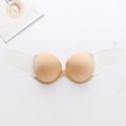 Follure Womens Strapless Invisible Sticky Bra Push Up Backless Bra Packs for Dress & Halter