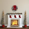 thumbnail image 2 of Haute Decor 5' Pre Lit Berry Potted Slim Christmas Tree w/ 70 Clear Lights, 2 of 5