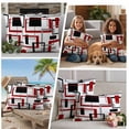 thumbnail image 5 of Red Black Geometric Outdoor Waterproof Pillow Covers, Farmhouse Minimalist Abstract Art Decorative Square Throw Pillowcase Sofa Cushion Sham for Patio/Couch/Chair, 26"x26" 2 Pack, 5 of 8