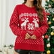 thumbnail image 4 of Puntoco Suéter Mujer Navidad Suéter Manga Larga Cuello Redondo Navidad Liquidación Puntoco Puntoco-3873, 4 of 6