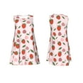 thumbnail image 7 of Fuzoiu Floral Strawberr Print Women's Sleeveless Dress,Summer Dresses for Women,Casual Sundresses,Beach Sleeveless T-shirt Swing Dress with Pockets, 7 of 7