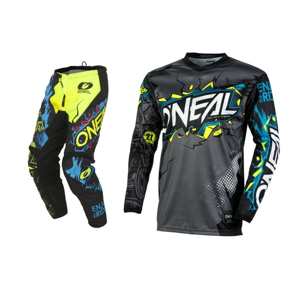Oneal Youth Element Villain Gray/Yellow Jersey Pant Combo