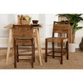 thumbnail image 3 of bali & pari Cordoba Bohemian Natural Seagrass and Mahogany Wood 2-Piece Counter Stool Set, 3 of 20
