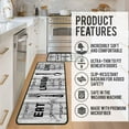 thumbnail image 5 of Kitchen Utensils Rugs Grey Kitchen Mats for Floor 2 Piece, Anti Fatigue Floor Mat for Kitchen, Kitchen Floor Mats for in Front of Sink and Kitchen Matt for Standing for Kitchen Decor 17"X30"+17"X47", 5 of 6