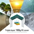 thumbnail image 6 of ADVANCE OUTDOOR 12x20 ft Carport with Adjustable Height from 9.5 ft to 11 ft, Heavy Duty Car Canopy, 8 Legs with 8 Reinforced Poles and 4 Sandbags, Green, 6 of 7