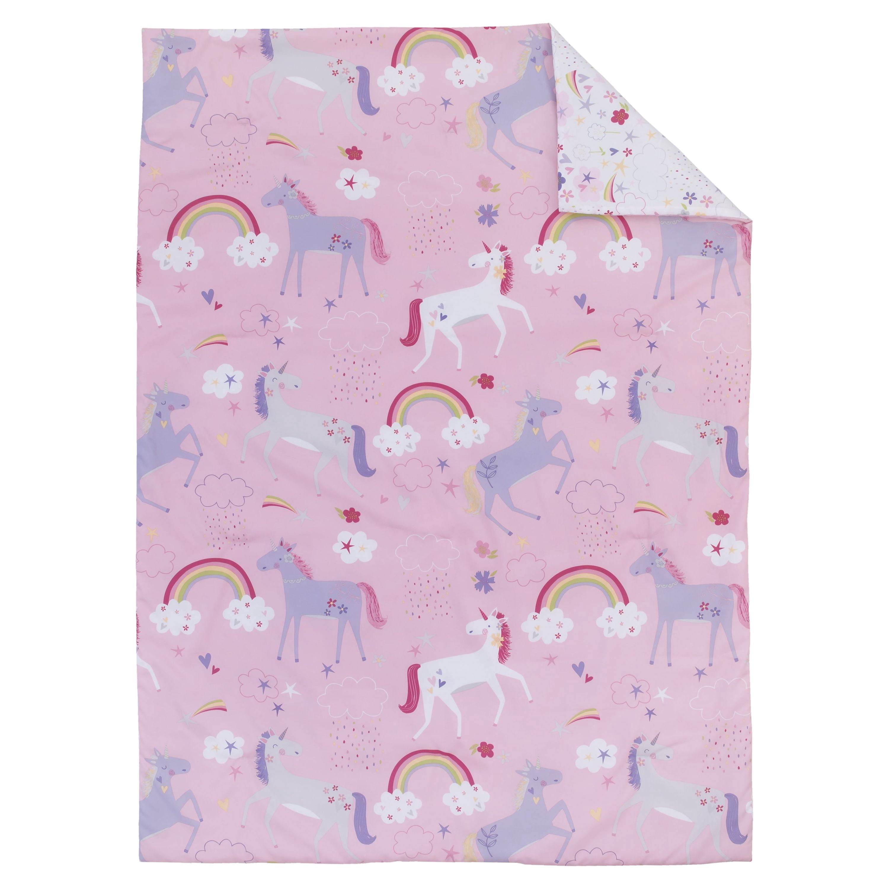 Parent's Choice 4-Piece Toddler Bedding Set, Pink, Unicorn