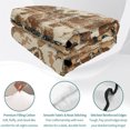 thumbnail image 4 of Full Quilt Set 78''x90'', Brown Boho Lightweight Bedspread Coverlet Set with 2 Pillow Shams, Retro Western Rustic Ethnic Tribal Patterns Breathable All Season Quilt Bedding for Bedroom/Guest Room, 4 of 9