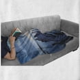 thumbnail image 6 of Maritime Soft Flannel Fleece Throw Blanket, Calm Ocean at Sunrise Wooden Rustic Pier and Lighthouse Picture, Cozy Plush for Indoor and Outdoor Use, 50" x 70", Dark Brown Slate Blue, by Ambesonne, 6 of 6