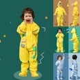 thumbnail image 2 of MUXiin Raincoat For Boys 1-2 Years,Raincoats for Student Reusable Rain Ponchos with Hood and Sleeves Waterproof Rain Coats for Students,Yellow1, 2 of 5