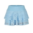 thumbnail image 6 of DHFJKG Mini Skirts For Women Lace Skirts With Built In Shorts Layering Tiered High Wasited Flowy A-Line Sexy Trendy Skirt, 6 of 6